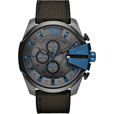 Image of Diesel MEGA Chief Chronograph watch, Men&#039;s, Size: One Size, Grey/black