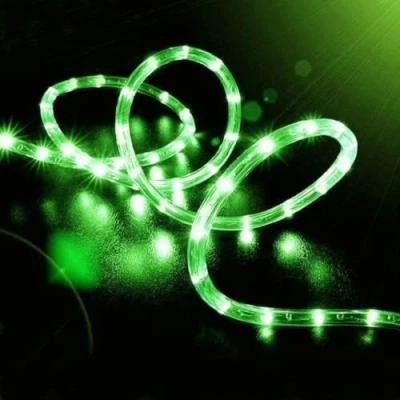 Image of anso Solar LED Powered Fairy String Rope Strip Lights Waterproof Outdoor Garden Patio Yard Path Lamp (Green,23FT 50 Leds)