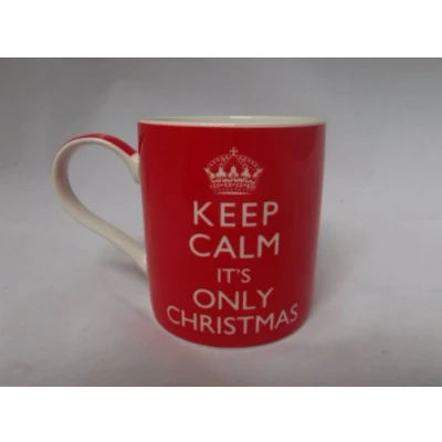 Image of Keep Calm It&#039;s Only Christmas Mug in Attractive Gift Box
