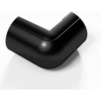Image of D Line Clip Over Maxi External Bend Black Use to Join 50x25mm Trunking lengths around 90 degree outside corners 1 Pack