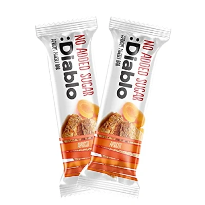 Image of Diablo Apricot Muesli Bar No Added Sugar Sweetened with Maltitol Breakfast Bars Diabetic Friendly 30g (Pack Of 2)