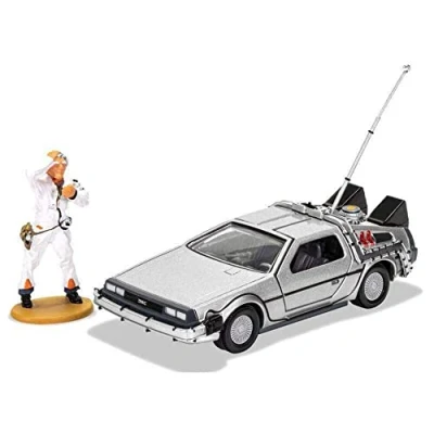 Image of Corgi CC05503 Model Back to the Future DeLorean and Doc Brown Figure