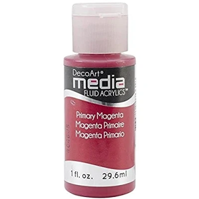 Image of Deco Art Media Paint, Acrylic, Primary Magenta, 2.79x2.79x7.62 cm