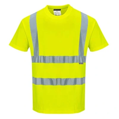 Image of Portwest Cotton Comfort Short Sleeve T Shirt, Size: 5XL, Colour: Yellow, S170YER5XL