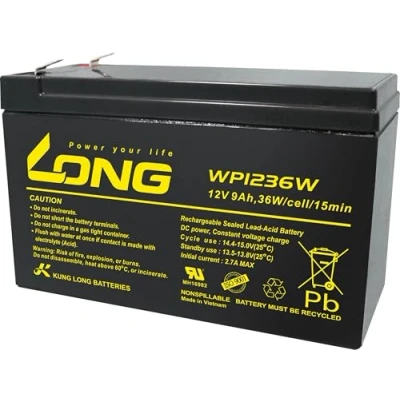 Image of Long WP1236W Batteria al Piombo 12V 9Ah AGM (L x A P) 151 102 65 mm Spina Piatta 6.35 Bassa