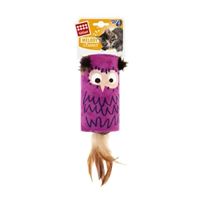 Image of Rosewood Pet Products Gigwi Melody Tube Owl Interactive Cat Toy