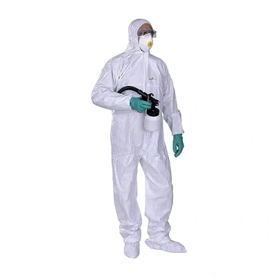 Image of Delta Plus DT115 DISPOSABLE HOODED COVERALL ANTISTATIC TYPE 5/6 White Large