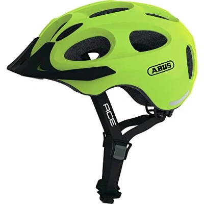 Image of ABUS Youn I ACE City Helmet Modern Bicycle for Daily Use Women and Men Signal Yellow, Size M