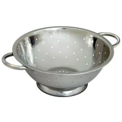 Image of Stainless Steel Colander with Two Robust Handles Heavy Duty and Efficient Draining (240mm / 9.5&quot;)
