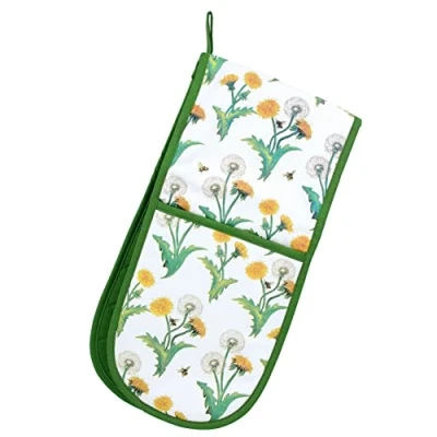 Image of Gisela Graham Dandelion and Bee Double Oven Glove