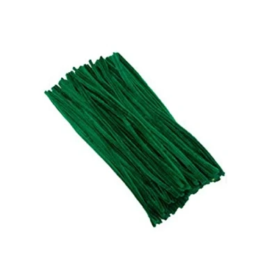 Image of 100 Pcs Pipe Cleaners for Craft 30cm Chenille Stems Party DIY Art Supplies (Dark Green)