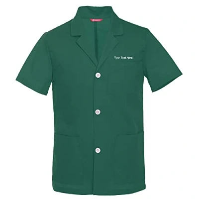 Image of TAILOR&#039;S Men&#039;s Custom Personalized 31 Inch Consultation Short Sleeve Lab Coat