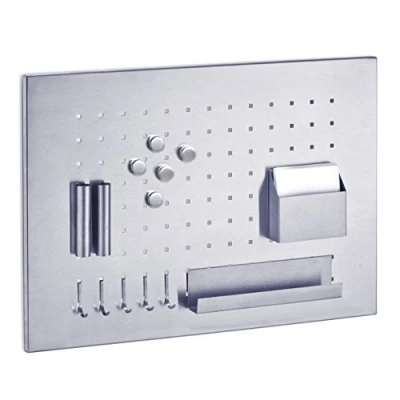 Image of Zeller 11125 Stainless Steel Memo Board 50 x 35cm with Utensils