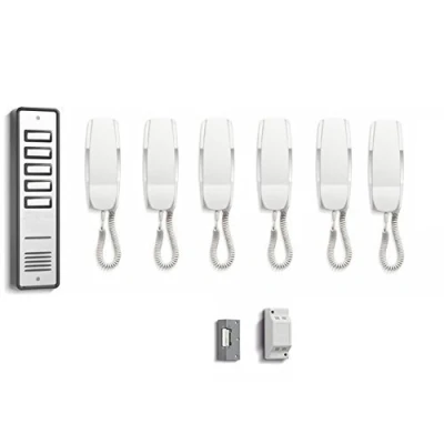 Image of BS06 Bell 906 6 Way Audio Door Entry INTERCOM System with Lock/Door Release Surface