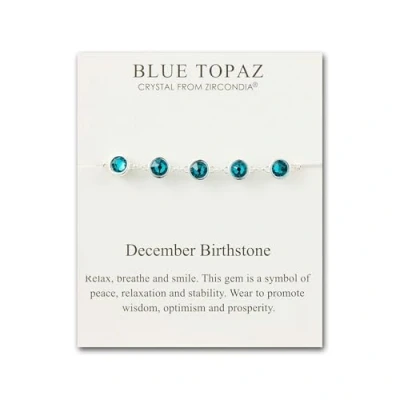 Image of Philip Jones December Birthstone Bracelet Created with Blue Topaz Zircondia® Crystals
