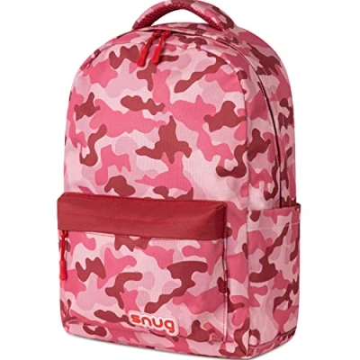 Image of Snug Kids Backpack for School, Sports and Travel Perfect Ages 4+ (Pink Camo)