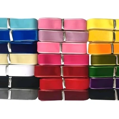 Image of Chenkou Craft 20 Yards 5/8&quot; Velvet Ribbon Total Colors Assorted Lots Bulk