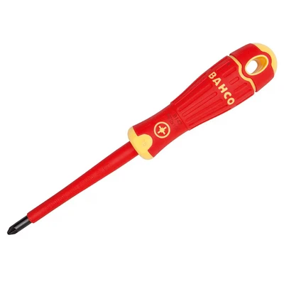 Image of Bahco BAHCOFIT VDE Insulated Pozidriv Screwdriver PZ0 x 75mm BAH142000075