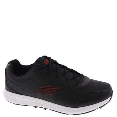 Image of Skechers Men&#039;s Go Prime Relaxed Fit Spikeless Golf Shoe Sneaker, Black/Red, 8.5