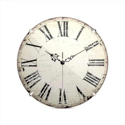 Image of Mebus Wall Clock, Plastic Glass, Antique, 35 cm