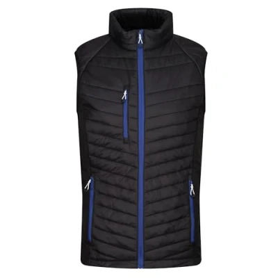 Image of Regatta Professional Men&#039;s Lightweight Navigate Hybrid Bodywarmer Black New Royal, Size: M
