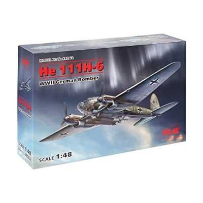 Image of ICM ICM48262 Force 1:48 He 111H 6, WWII German Bomber, gray, Mittel