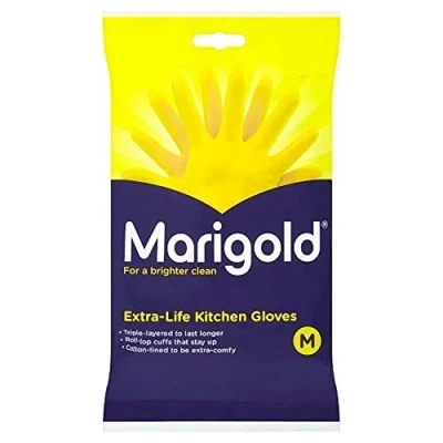 Image of MARIGOLD Unisex RUBBER GLOVES KITCHEN Yellow, Pack of 1
