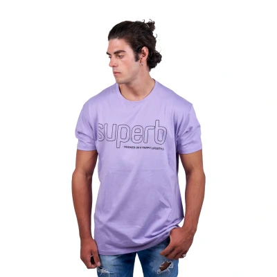 Image of Superb Mens SUPERBLINE short sleeve t shirt Lilac Size Small