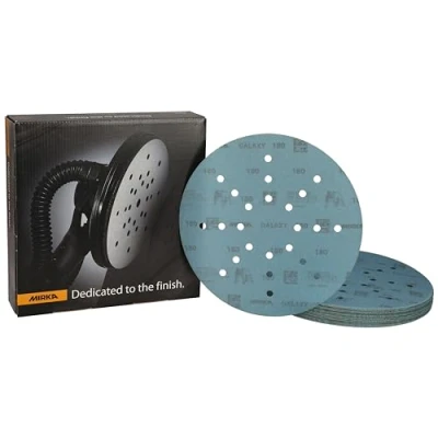 Image of Mirka Galaxy Sanding Paper 225 mm Hook &amp; loop Grit 180 / for Long Neck Sanders 25 Discs