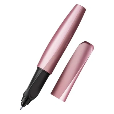 Image of Pelikan Twist Pink rollerball Pen, blue ink, ergonomic, inc 2 x cartridges