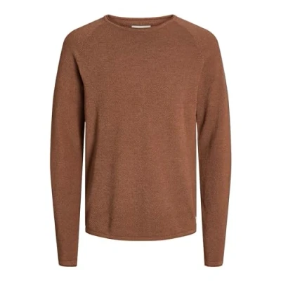 Image of JACK &amp; JONES Men&#039;s Jjehill Knit Crew Neck Noos Jumper, Mocha Bisque, XL