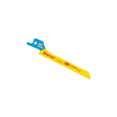 Image of Starrett Metal Cutting Reciprocating Saw Blade 5 Pieces SB424 100 mm/4&quot; Inch 24 TPI Unified Shank Scroll Cut Bi Compatible with Bosch Dewalt Makita &amp; Many Others