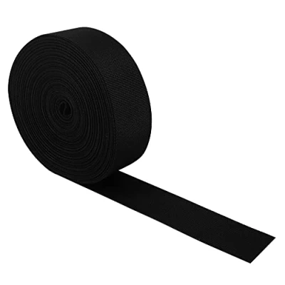Image of RETON 50MM 10 Yards Black Nylon Heavy Webbing Strap,Durable Luggage Straps, Elastic Bag Straps for Suitcase Rucksack Backpacks Cargo Strapping DIY Accessories (50MM, Yards)