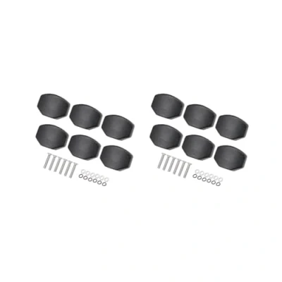 Image of 2 set 6 Pieces Guitar Tuning Peg Button Tuner Machine Heads Wooden Cap Square