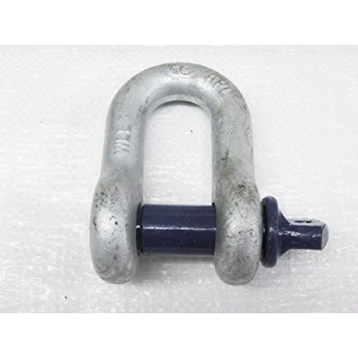 Image of Galvanised Lifting Dee Shackle Screw Pin 4.75 Ton (4.75T D Towing Rigging)