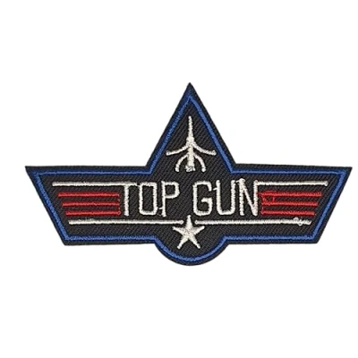 Image of Fat catz copy Small U.S. Air Force Top Gun Embroidered Patch Badge Iron or Sew on 8cm x 5cm