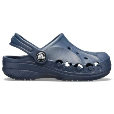 Image of Crocs Unisex Kids Baya T Clog, Navy, 6 UK Child