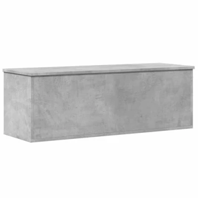 Image of vidaXL Storage Box Engineered Wood Coffee Table/Blanket Chest Concrete Grey, 102x35x35 cm, Home Décor