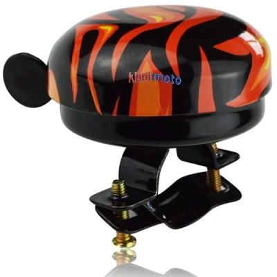 Image of Kiddimoto Bike Bell for Kids Adults Girls Boys 75DB Handlebar Childrens Bicycle Loud Sound Cycling Scooter Road and Mountain Cycle Full Metal 8 Colours