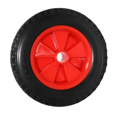 Image of Product Pro 6&quot; Red Puncture Proof Wheel 1.25 4.00 for 16mm Axle Shaft