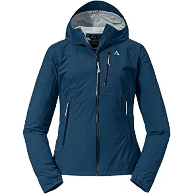 Image of Schöffel Women&#039;s Tegelberg L 2.5 Waterproof, Windproof Outdoor, Breathable Transition Jacket with Odour inhibiting Interior, Dress Blues, 44 (EU)