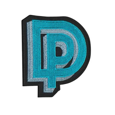 Image of Deep Purple Dp Patch Badge Embroidered Iron on Applique Souvenir Accessory
