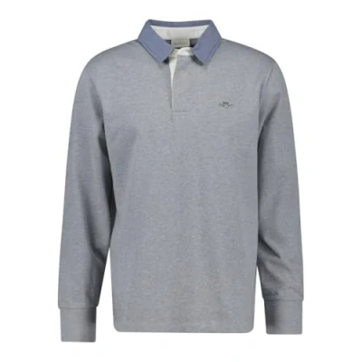 Image of Gant Mens Regular Fit Chambray Heavy Rugger Melange Size X Large