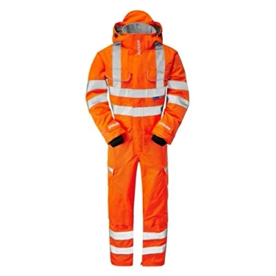 Image of Pulsarail Foul Weather Coverall, XX Large, Hi Viz Orange