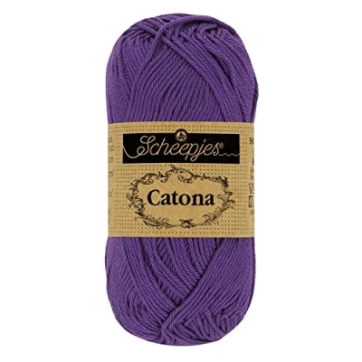 Image of Scheepjes Catona 521 Deep Violet Yarn 1x50g