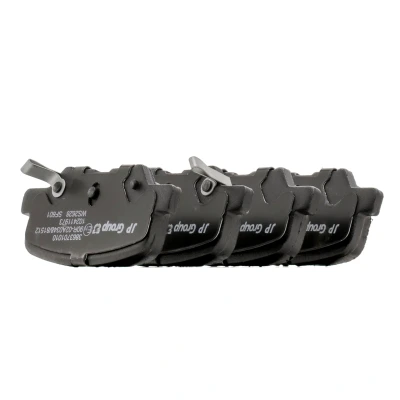 Image of 4605A802, 4605A998, 4605B070, 4605B071, 4605B384 Brake pad set JP GROUP 3863701010 Rear Axle with acoustic wear warning MAZDA: 6 Saloon, Estate