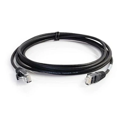 Image of C2G 01103 Cat6 Cable Snagless Unshielded Slim Ethernet Network Patch Cable, Black (4 Feet, 1.21 Meters)