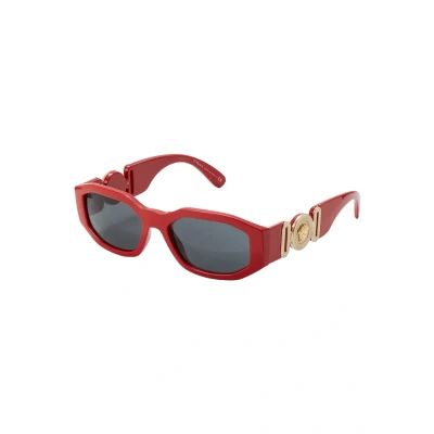 Image of Versace Biggie Unisex Sunglasses, Size: 53, Red