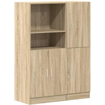 Image of vidaXL 2 Piece Kitchen Cabinet Set Sonoma Oak Engineered Wood