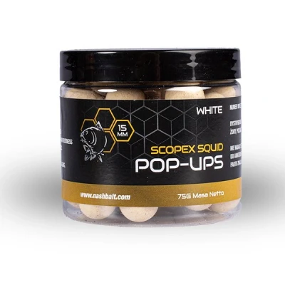 Image of Nash Scopex Squid Pop ups White 15mm 75g